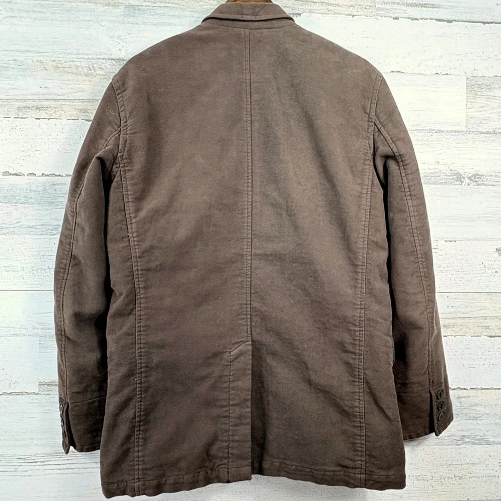 Gap Vintage Y2K Blazer Jacket Mens Medium Brown Cotton 3-Button Casual Normcore